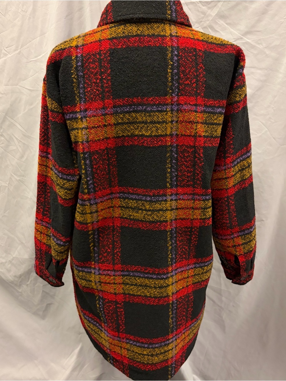For the Republic Plaid Shacket | Black, Red, purple and Mustard | Size S - Picture 4 of 10